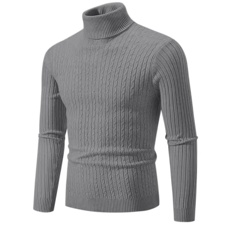 Men's Turtleneck Knit Pullover Sweater