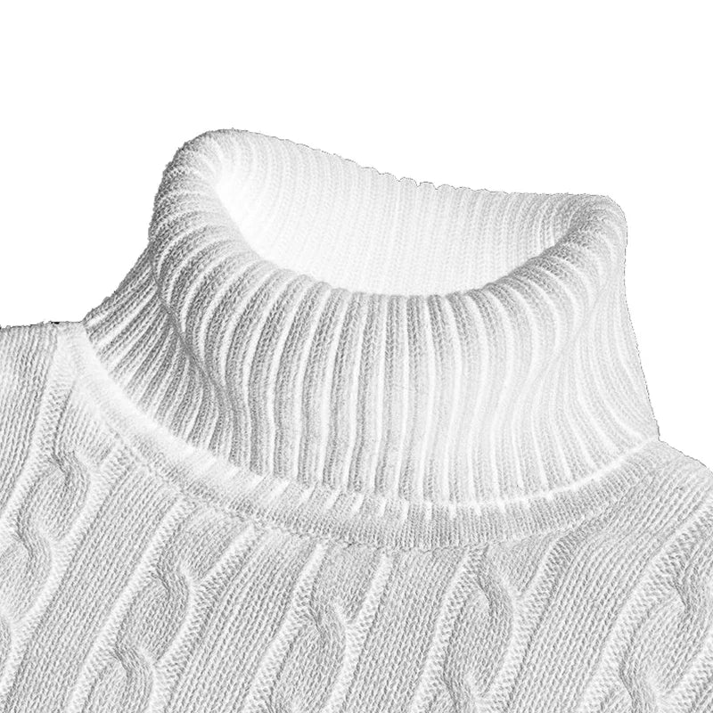 Men's Turtleneck Knit Pullover Sweater