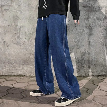 Men's Korean Streetwear Wide Leg Jeans