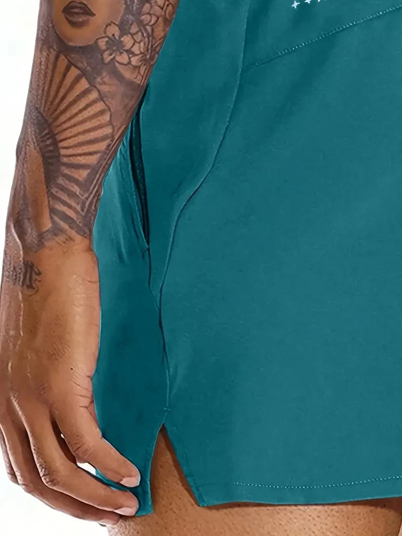 Men's Elastic Waist Sports Shorts - Comfortable & Stylish for Summer Adventures