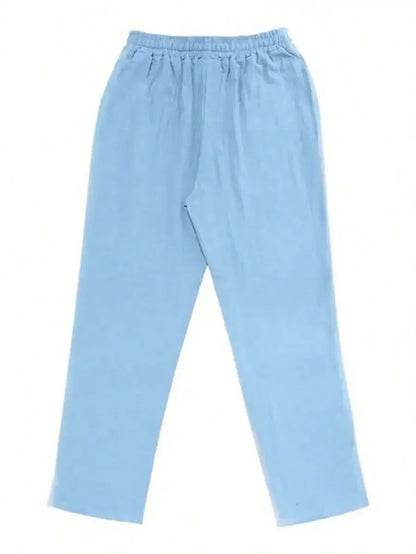 Men's Linen Wide Leg Pants — Breathable All-Season