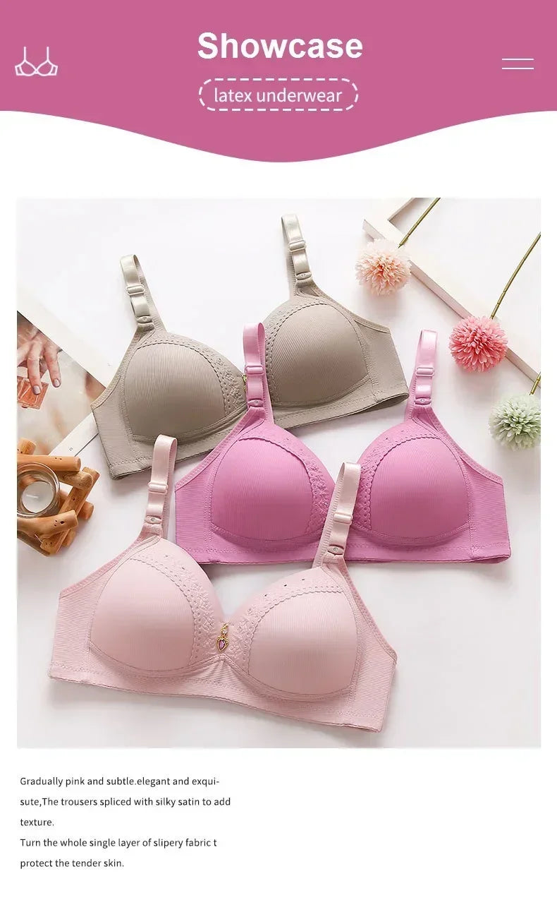 Gathered Lift Full-Cup Bra — Wire-Free Support