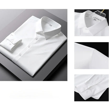 Men's Wrinkle-Resistant Long Sleeve Business Shirt