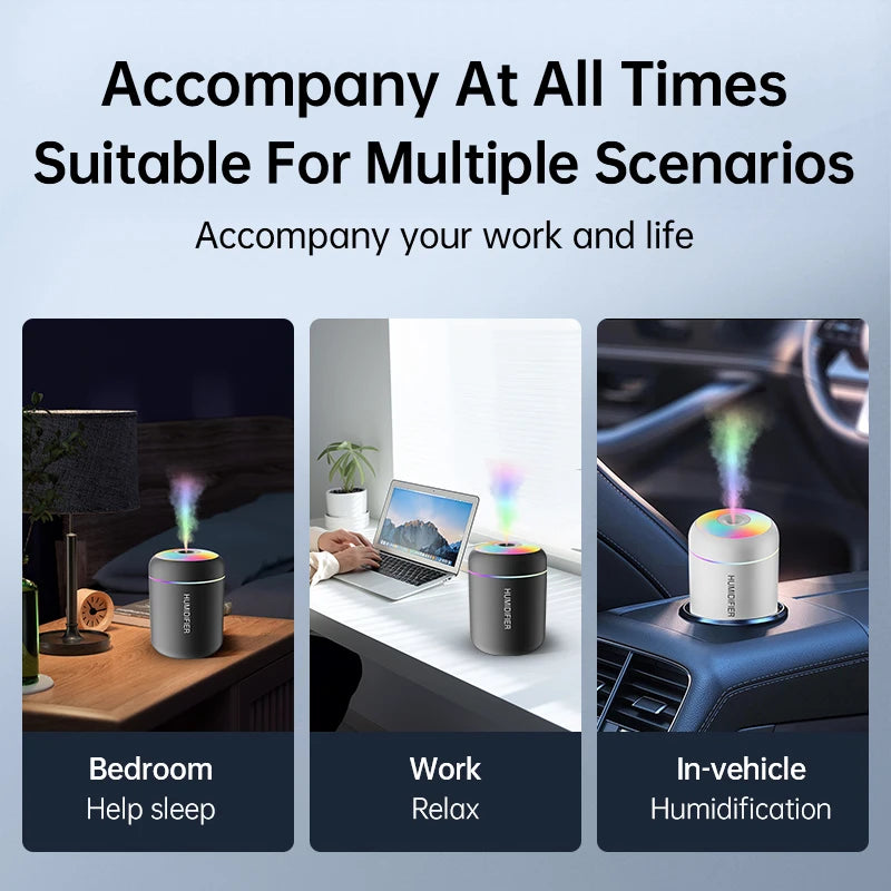 180ml Mini USB Aroma Humidifier - Ultrasonic Mist Diffuser
