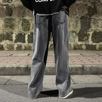 Men's Korean Streetwear Wide Leg Jeans
