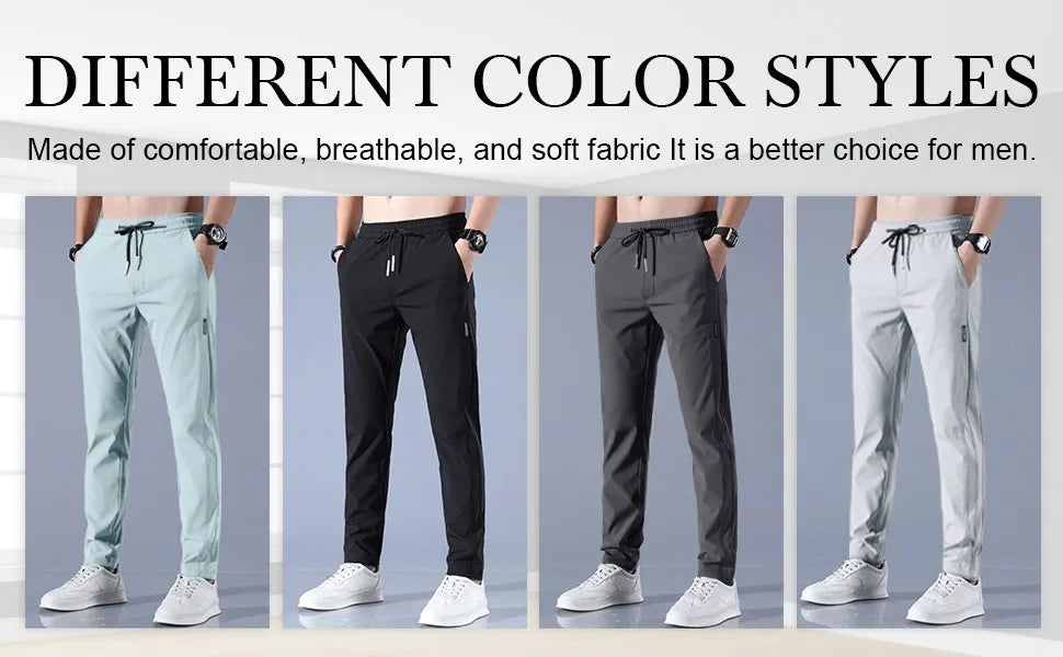 Men's Ice Silk Fast-Dry Stretch Casual Pants