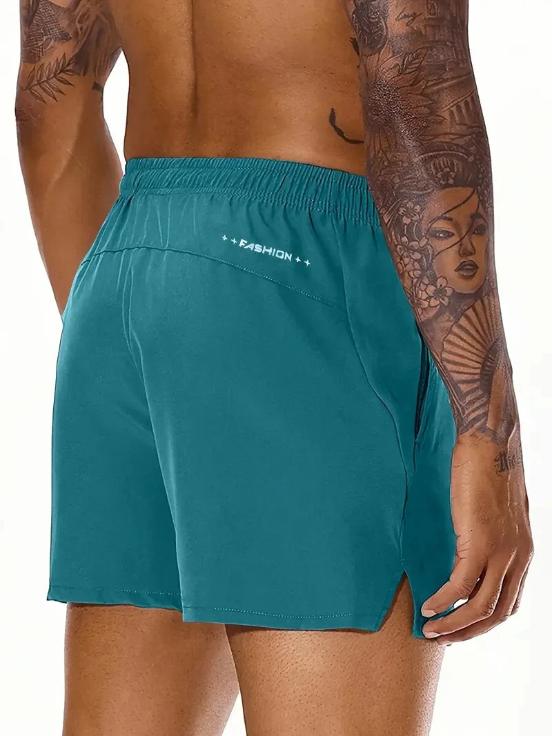 Men's Elastic Waist Sports Shorts - Comfortable & Stylish for Summer Adventures