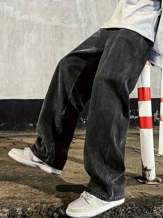 Men's Multi-Pocket Regular Fit Street Jeans