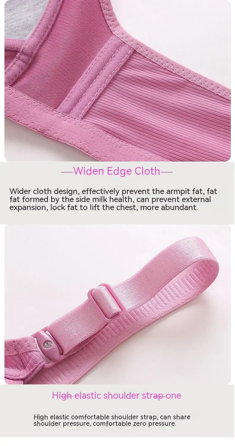 Gathered Lift Full-Cup Bra — Wire-Free Support