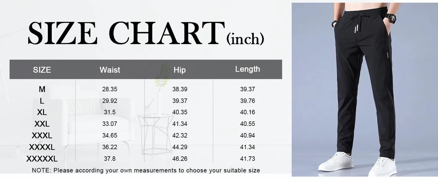 Men's Ice Silk Fast-Dry Stretch Casual Pants