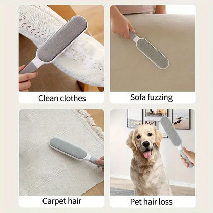 Double-Sided Pet Hair Lint Brush - Reusable Electrostatic Remover