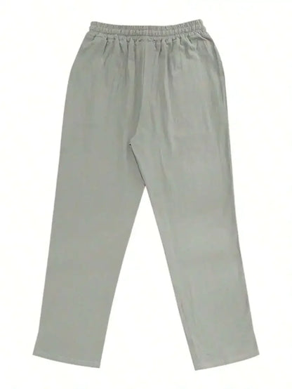 Men's Linen Wide Leg Pants — Breathable All-Season