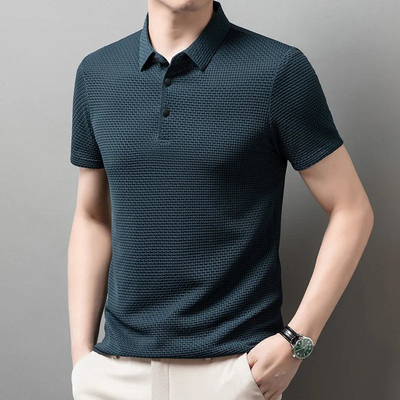 Men's Summer Polo Shirt - Elevate Your Casual Look with Breathable Comfort