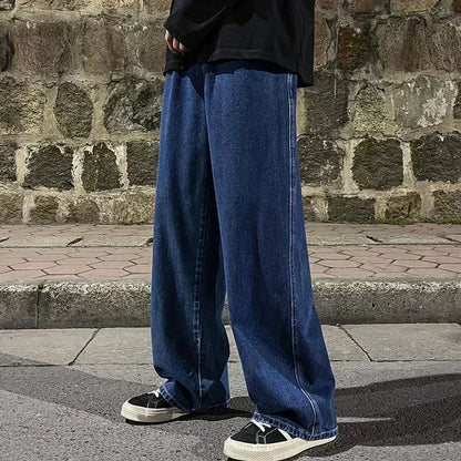 Men's Korean Streetwear Wide Leg Jeans