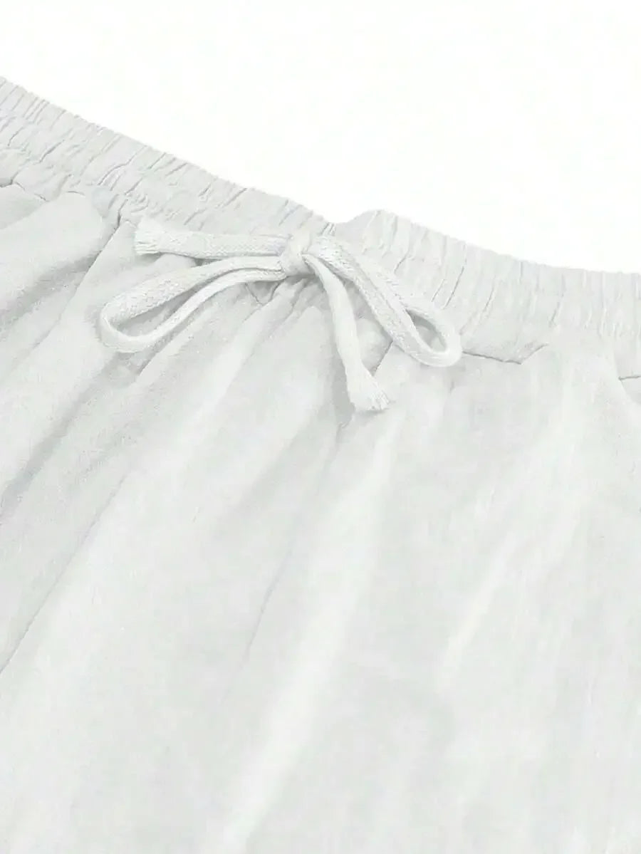 Men's Linen Wide Leg Pants — Breathable All-Season
