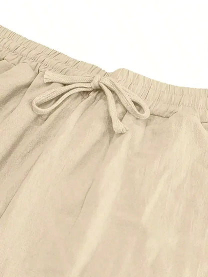 Men's Linen Wide Leg Pants — Breathable All-Season
