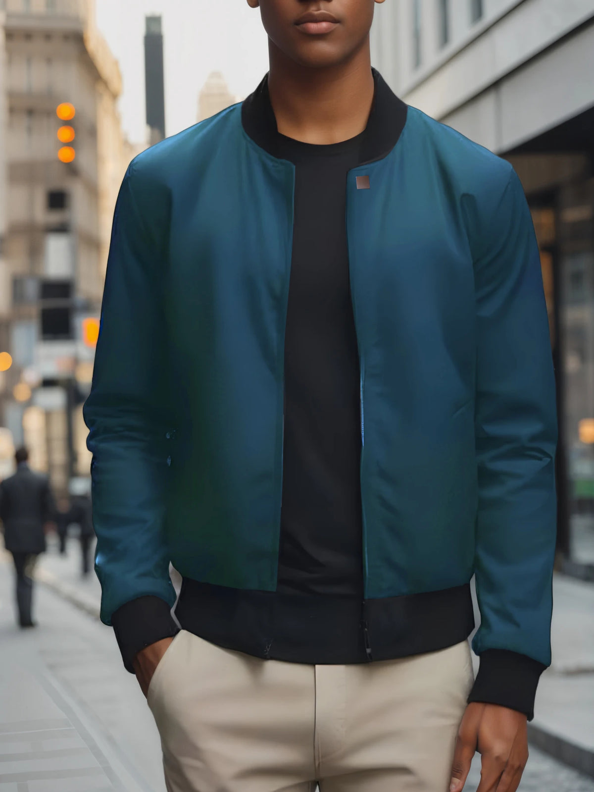 Men's Baseball Collar Casual Jacket