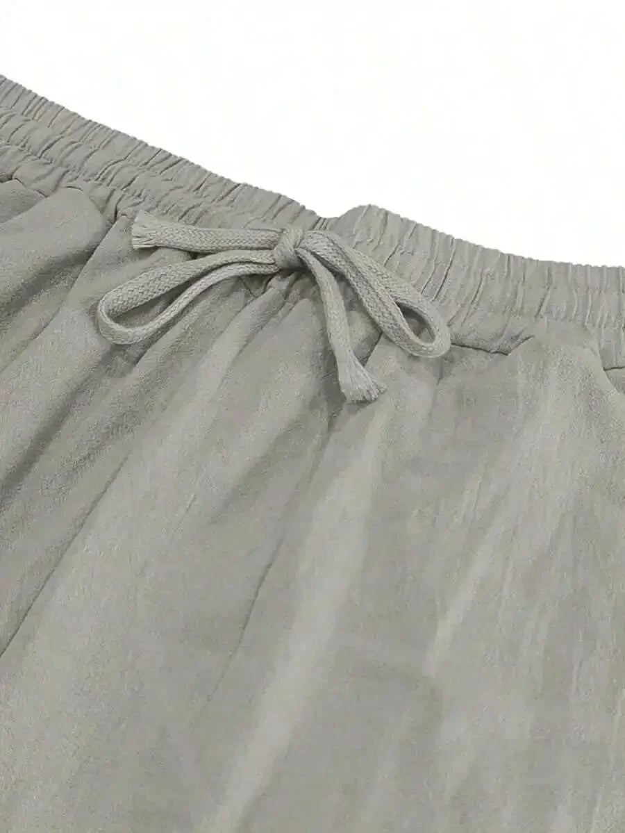 Men's Linen Wide Leg Pants — Breathable All-Season