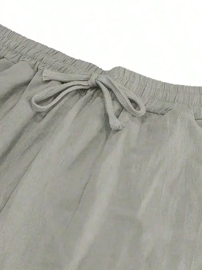 Men's Linen Wide Leg Pants — Breathable All-Season