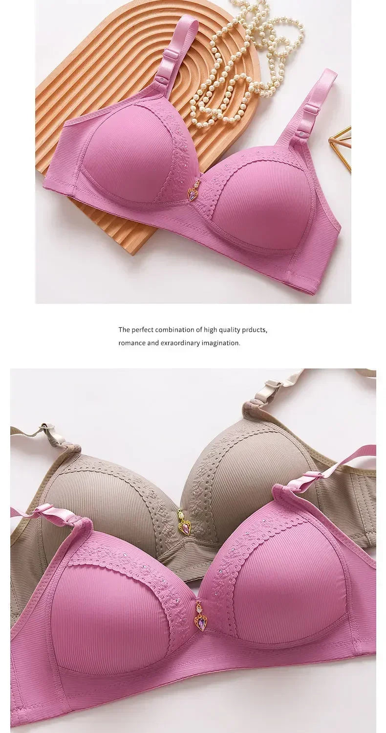 Gathered Lift Full-Cup Bra — Wire-Free Support