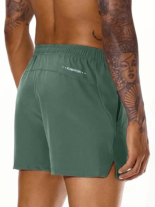 Men's Elastic Waist Sports Shorts - Comfortable & Stylish for Summer Adventures