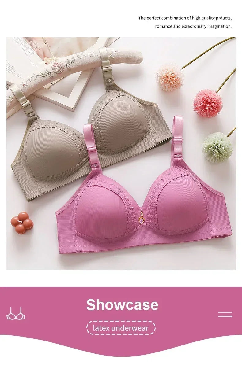 Gathered Lift Full-Cup Bra — Wire-Free Support
