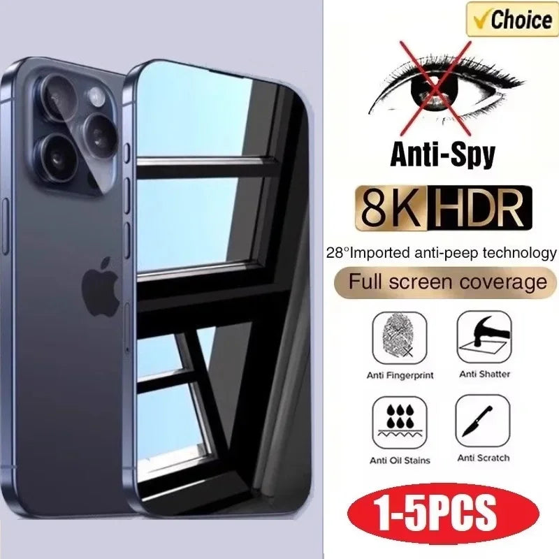 Anti-Spy Privacy Screen Protector for iPhone - Tempered Glass Film