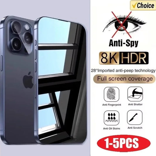 Anti-Spy Privacy Screen Protector for iPhone - Tempered Glass Film