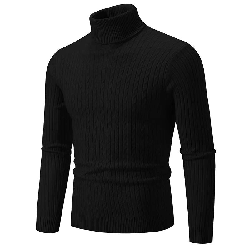 Men's Turtleneck Knit Pullover Sweater