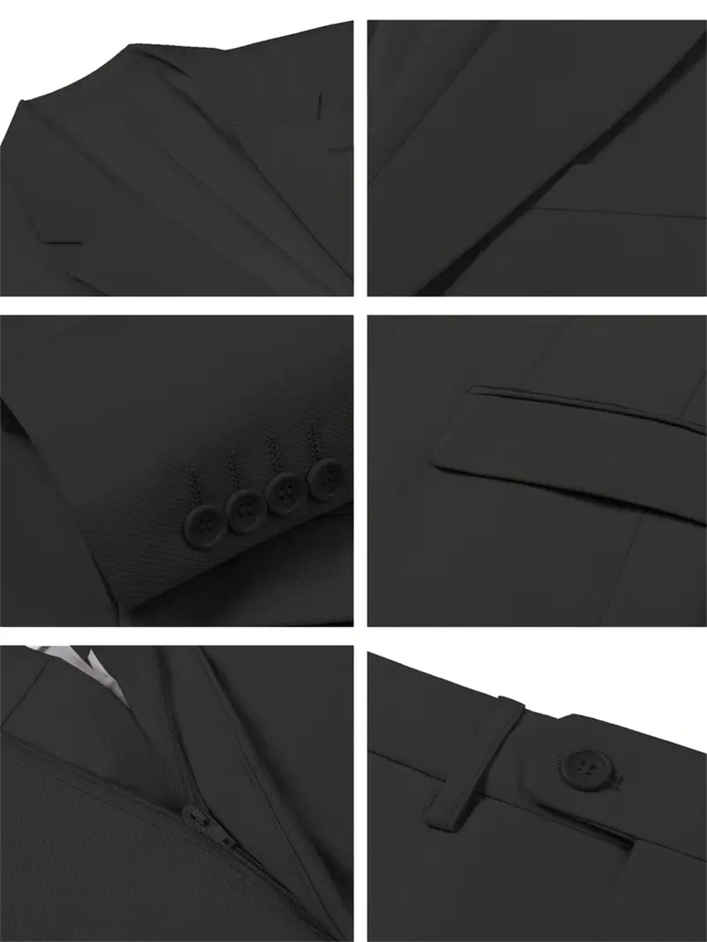 Men's 3-Piece Slim Fit Business & Wedding Suit