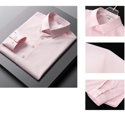 Men's Wrinkle-Resistant Long Sleeve Business Shirt