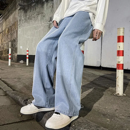 Men's Korean Streetwear Wide Leg Jeans