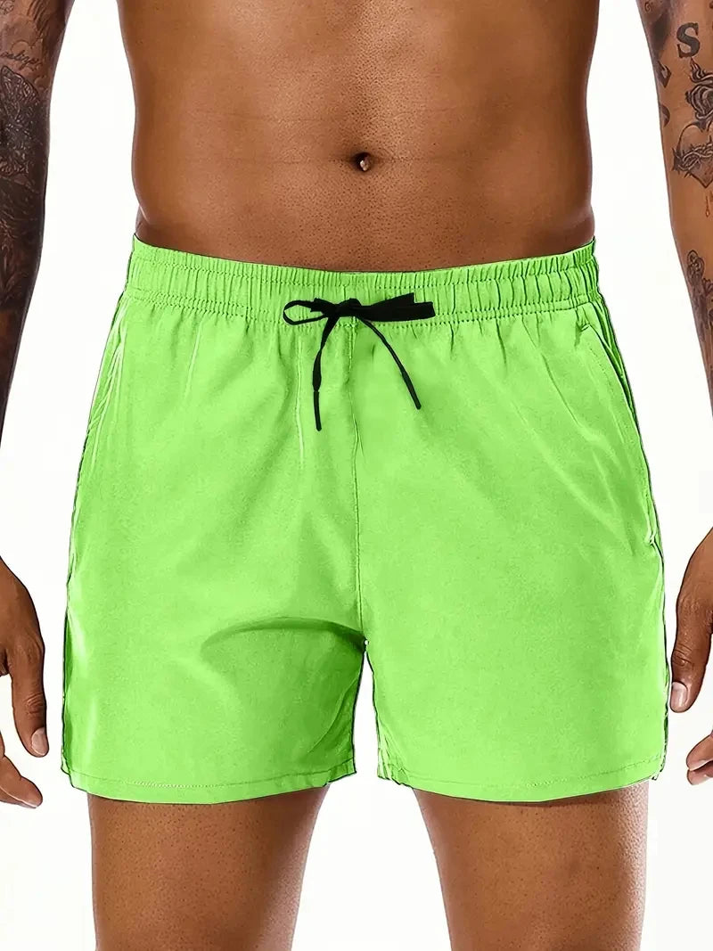 Men's Elastic Waist Sports Shorts - Comfortable & Stylish for Summer Adventures