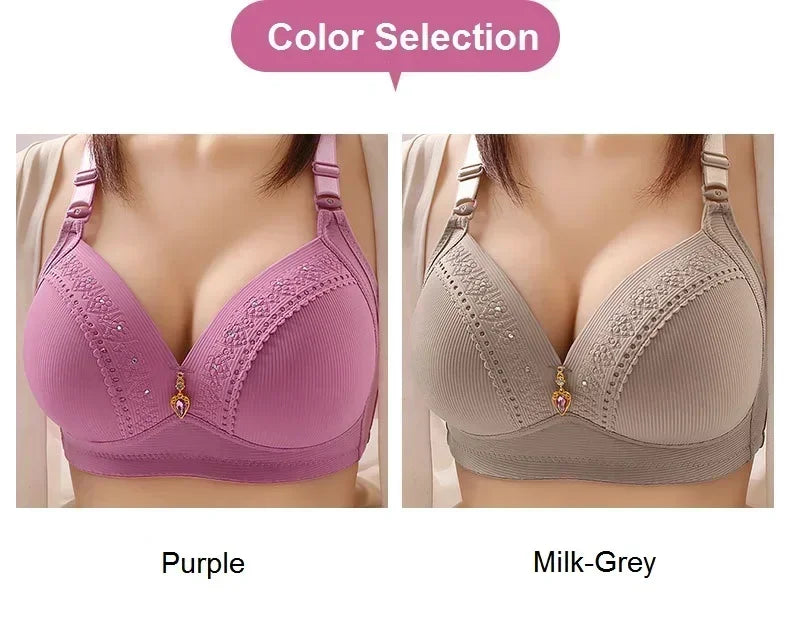 Gathered Lift Full-Cup Bra — Wire-Free Support