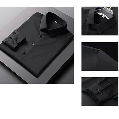 Men's Wrinkle-Resistant Long Sleeve Business Shirt