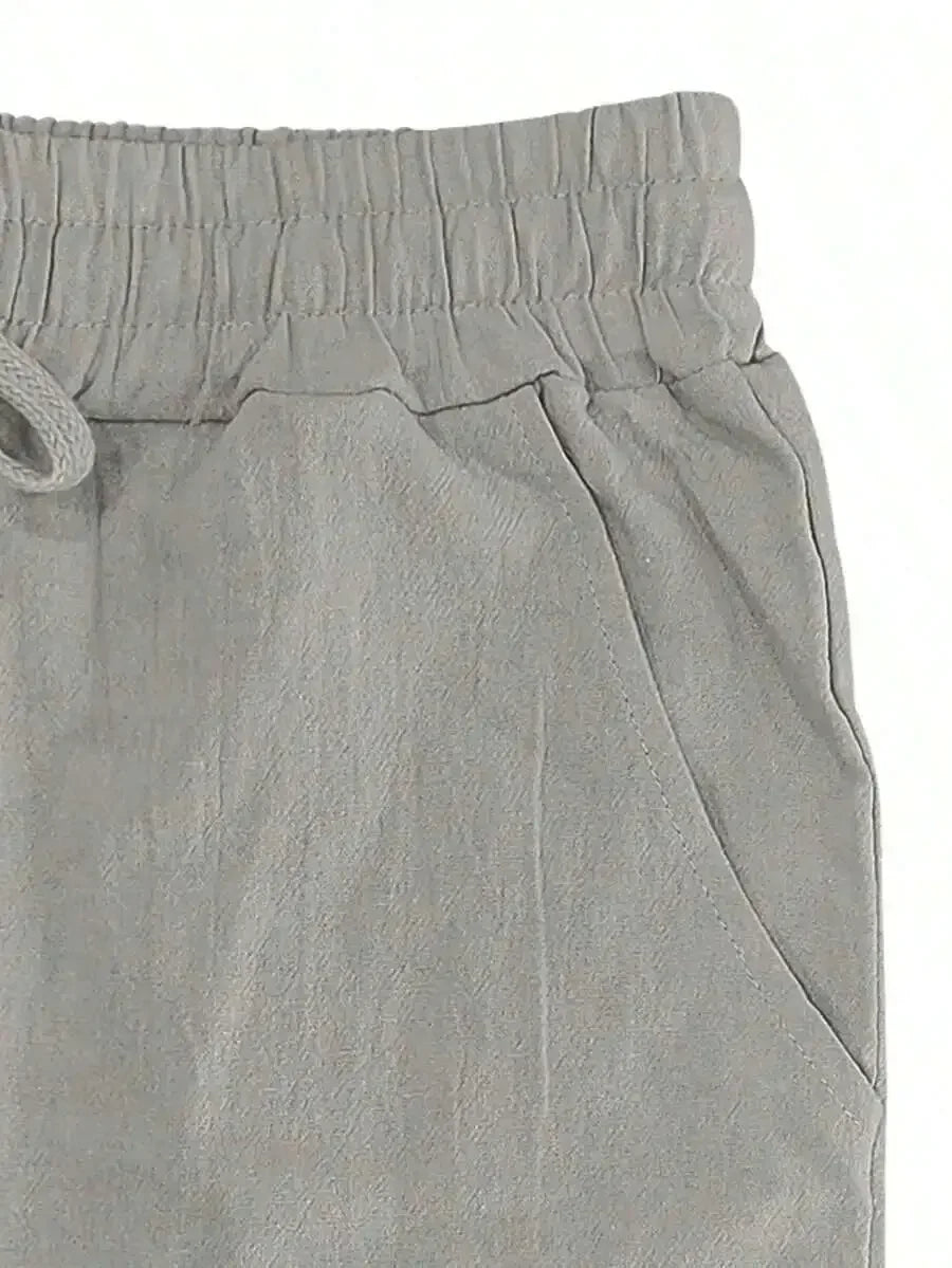 Men's Linen Wide Leg Pants — Breathable All-Season