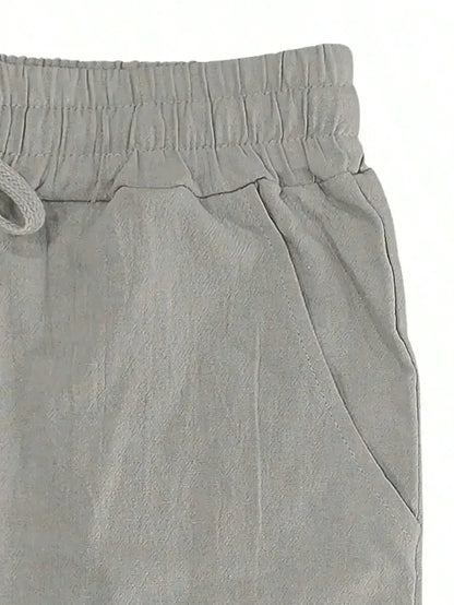 Men's Linen Wide Leg Pants — Breathable All-Season