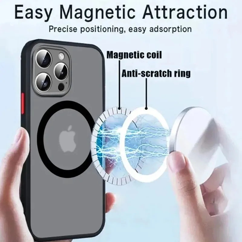 MagSafe Armor Matte iPhone Case - Dual-Layer Drop Protection