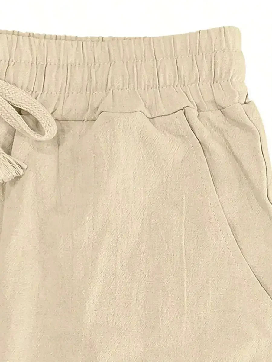Men's Linen Wide Leg Pants — Breathable All-Season