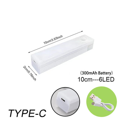 Motion Sensor LED Strip Light - Rechargeable Warm White Cabinet Light