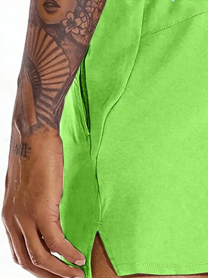 Men's Elastic Waist Sports Shorts - Comfortable & Stylish for Summer Adventures