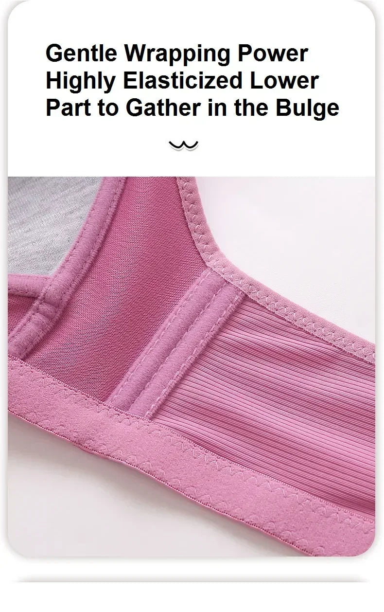 Gathered Lift Full-Cup Bra — Wire-Free Support