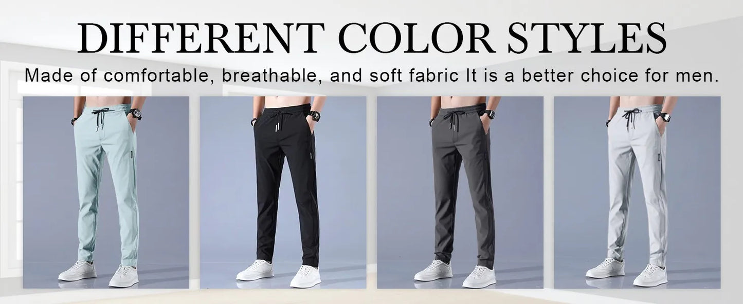 Men's Ice Silk Fast-Dry Stretch Casual Pants