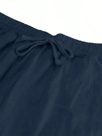 Men's Linen Wide Leg Pants — Breathable All-Season