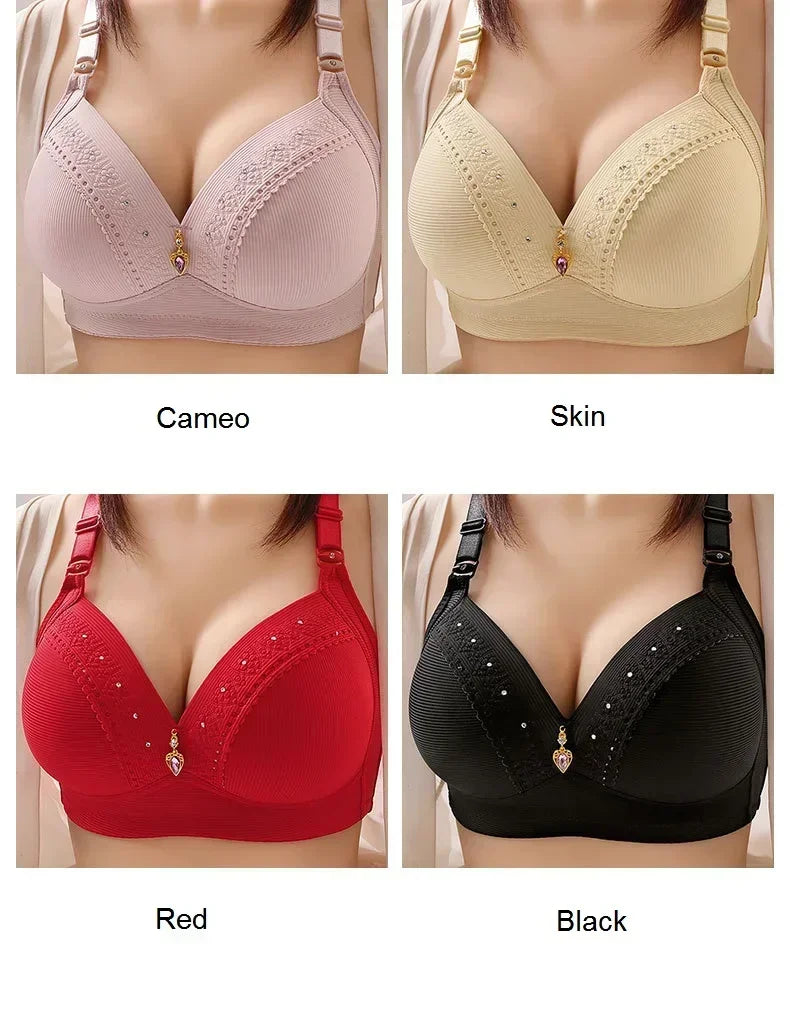 Gathered Lift Full-Cup Bra — Wire-Free Support