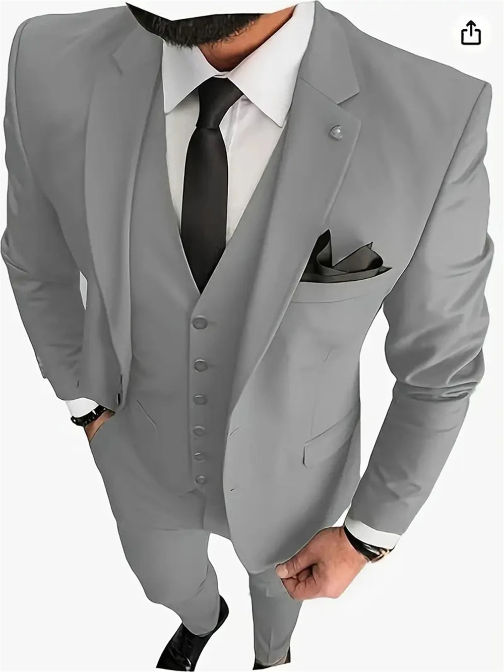 Men's 3-Piece Slim Fit Business & Wedding Suit