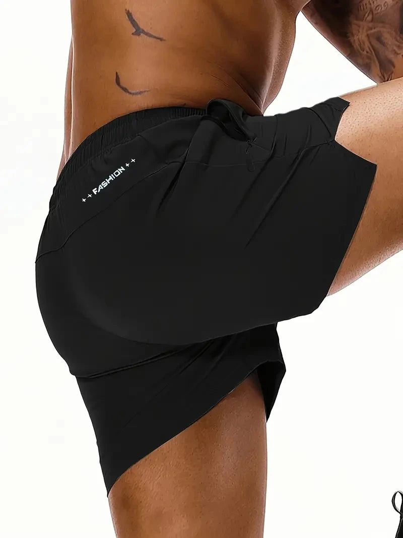 Men's Elastic Waist Sports Shorts - Comfortable & Stylish for Summer Adventures