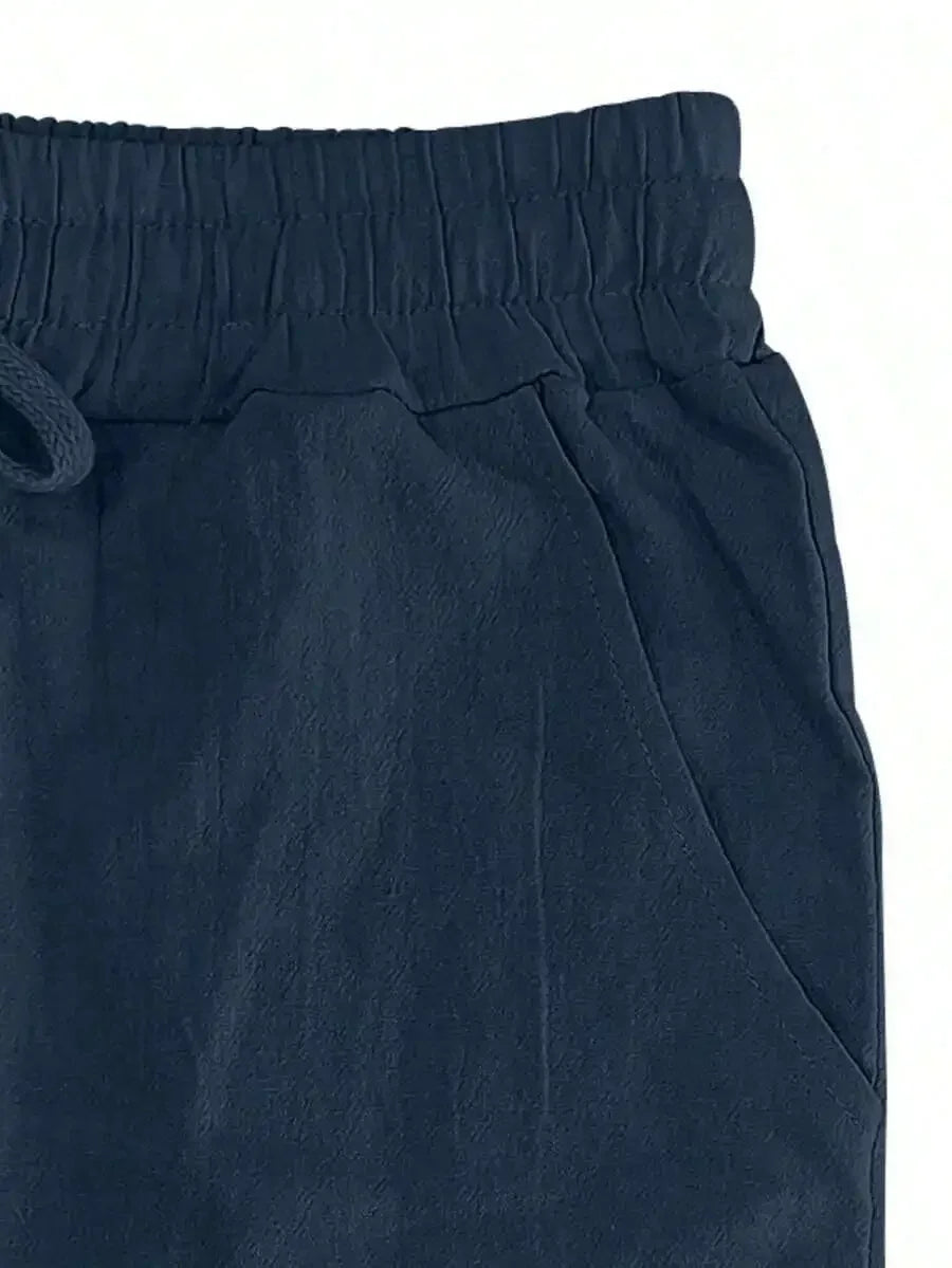Men's Linen Wide Leg Pants — Breathable All-Season