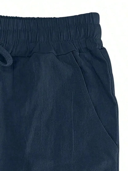 Men's Linen Wide Leg Pants — Breathable All-Season