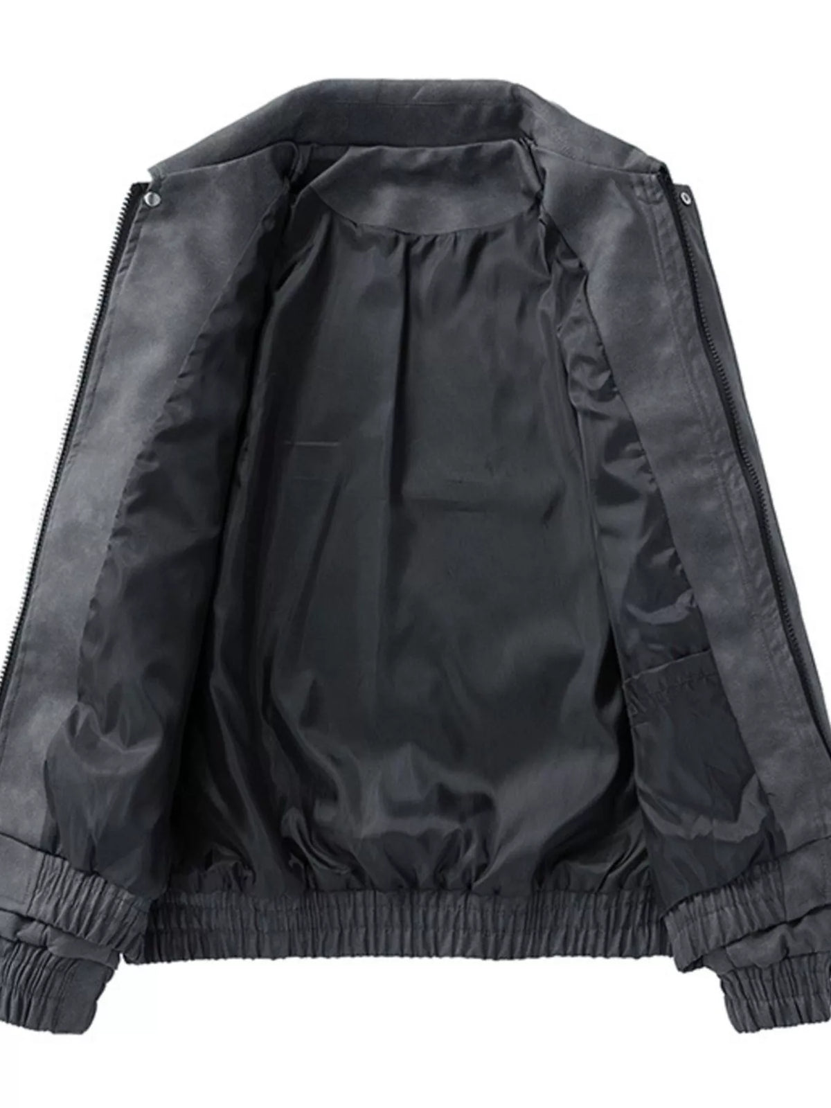 Men's Plus Size Embroidered Elastic Waist Casual Jacket